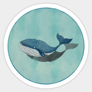 Whale in the water Sticker